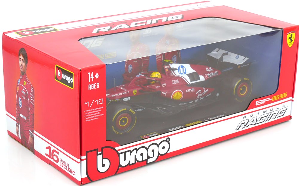 Ferrari F1 #44 L. Hamilton 2025 1:18 Bburago