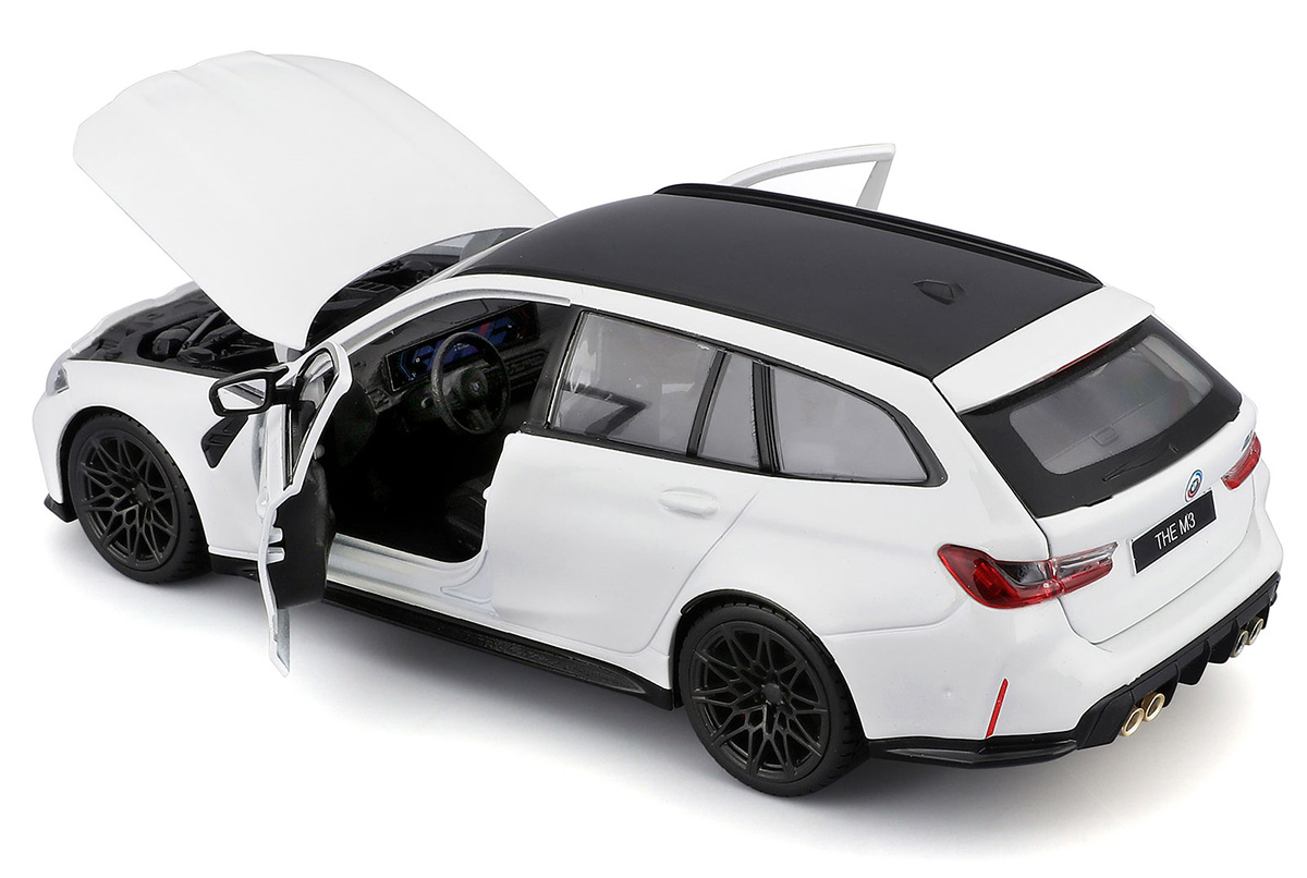 BMW M3 Touring 2023 white 1:24 Bburago