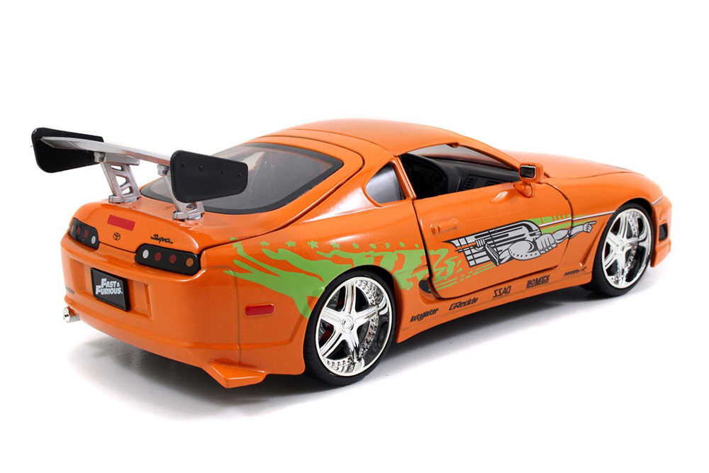 Brian's Toyota Supra 1995 Fast & Furious orange 1:24 Jada Toys