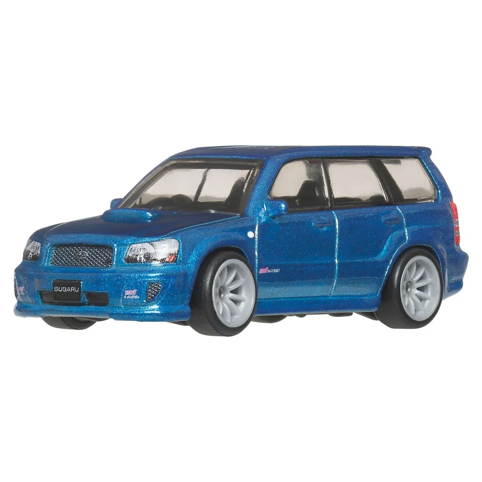 Mitsubishi Lancer Evolution IX Vagon/Remorque 2005 & Subaru Forester STI 2004 *Premium 2-Pack* red/blue 1:64 HotWheels