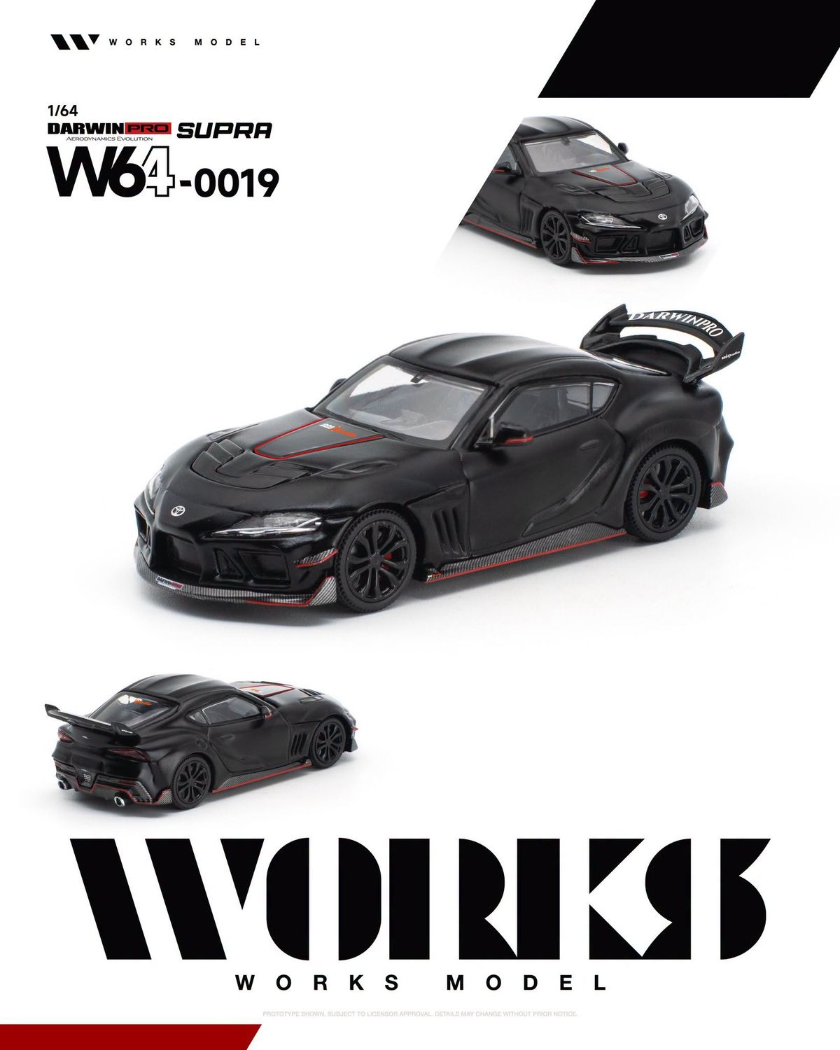 Toyota Darwin Pro Supra black 1:64 WORKS