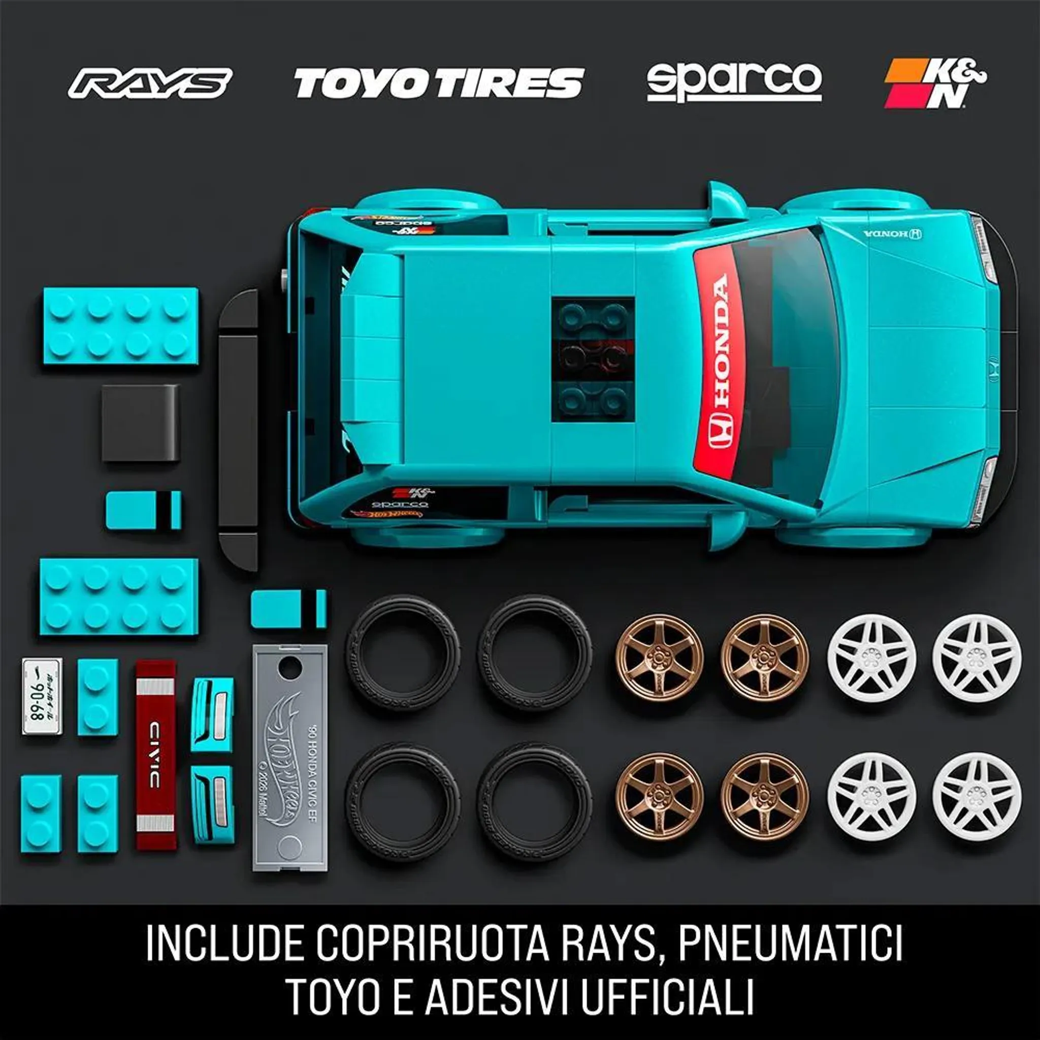Honda Civic EF Custom 1990 1:32 Hot Wheels Brick Shop