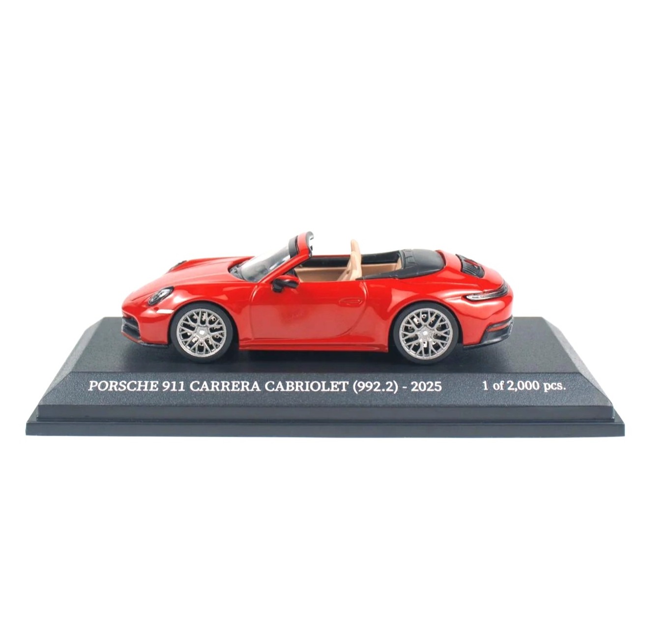 Porsche 911 (992.2) Carrera Cabriolet 2025 red 1:64 Minichamps