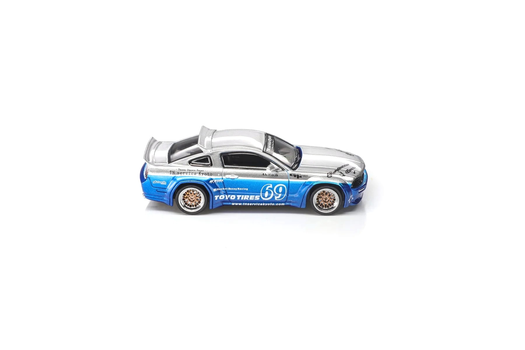 Ford Mustang Pandem Rocket Bunny moontech blue 1:64 ModelModel