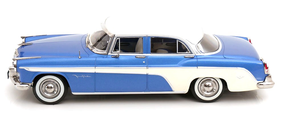 DeSoto Fireflite Sedan 1955 blue metallic/cream 1:18 KK Scale