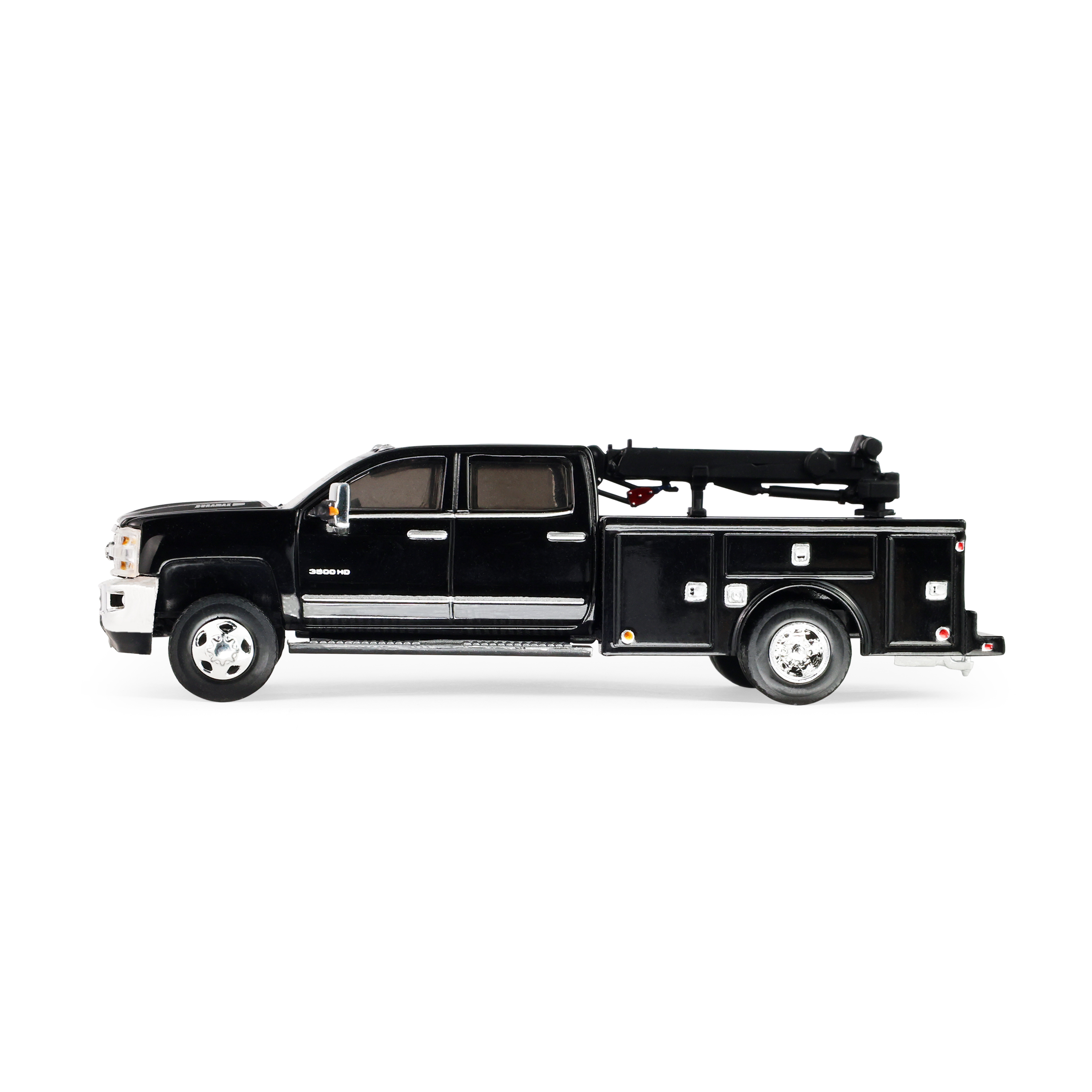 Chevrolet Silverado 3500 Dually Crane Truck 2016 *Dually Drivers Series 17* black 1:64 Greenlight
