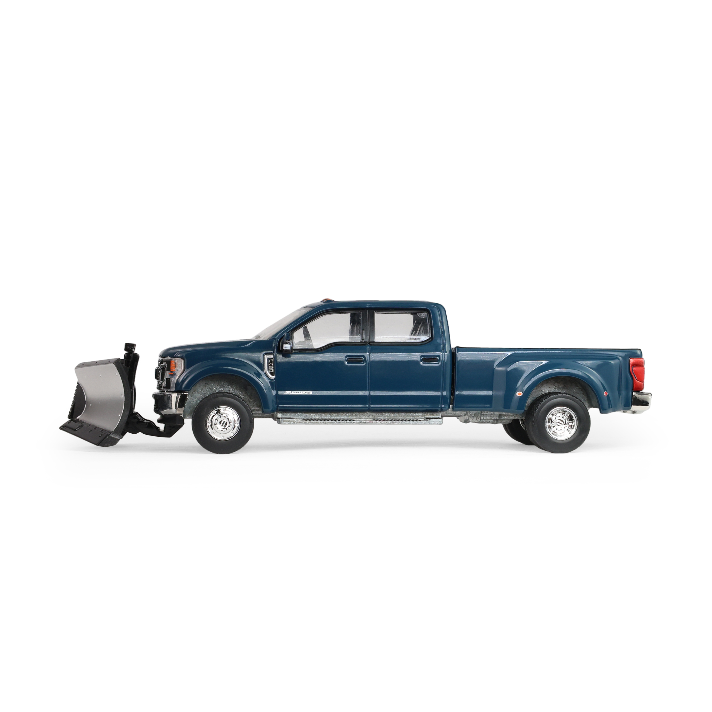 Ford F-450 Dually 2022 With Snow Plow *Dually Drivers Series 17* antimatter blue 1:64 Greenlight