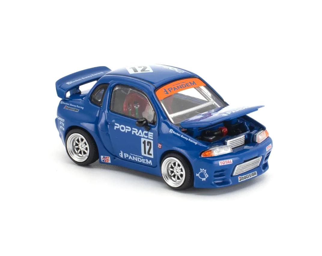 Nissan Pandem QR32 blue 1:64 Pop Race Limited