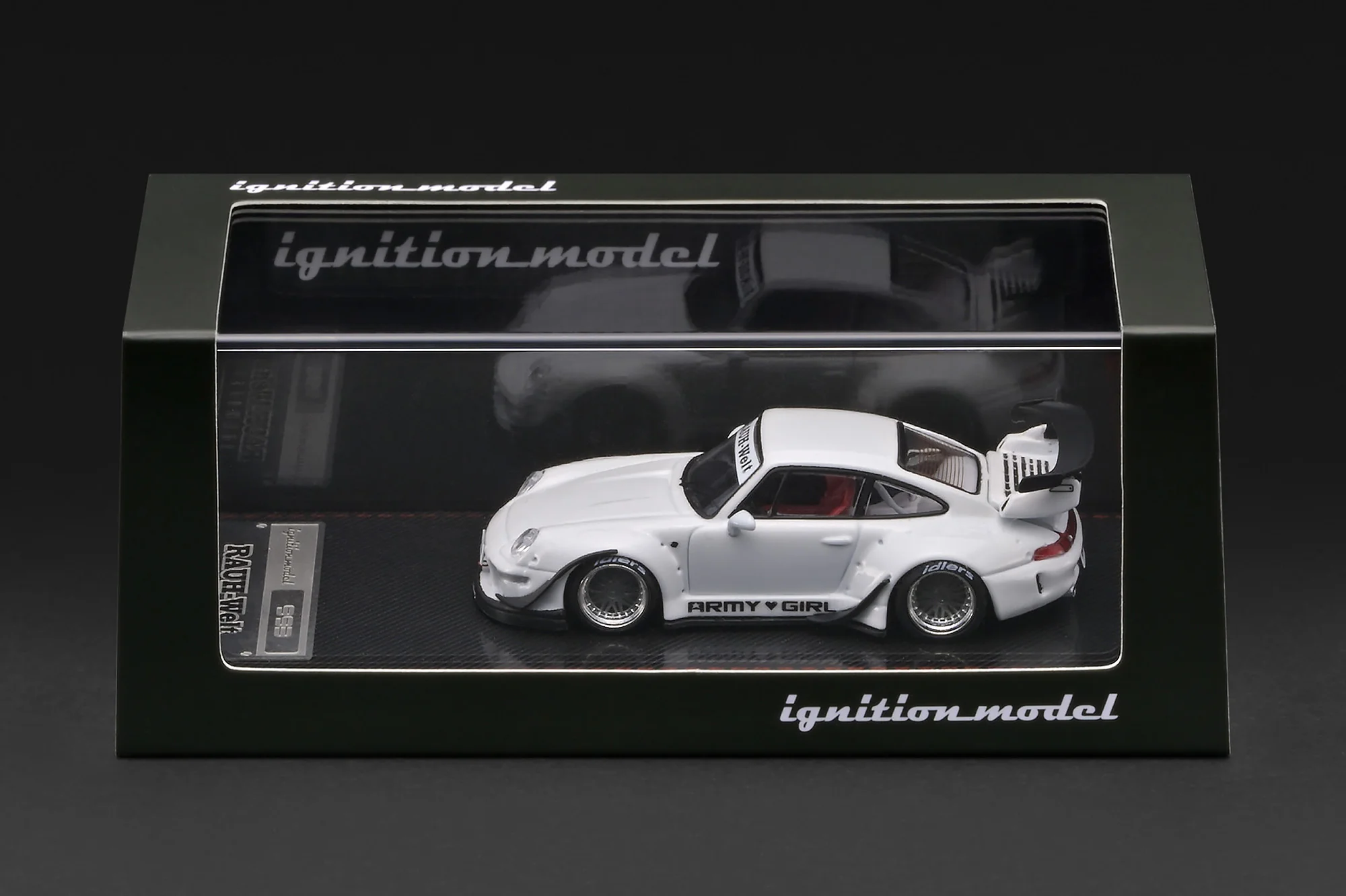 Porsche RWB 993 white metallic 1:64 Ignition Model