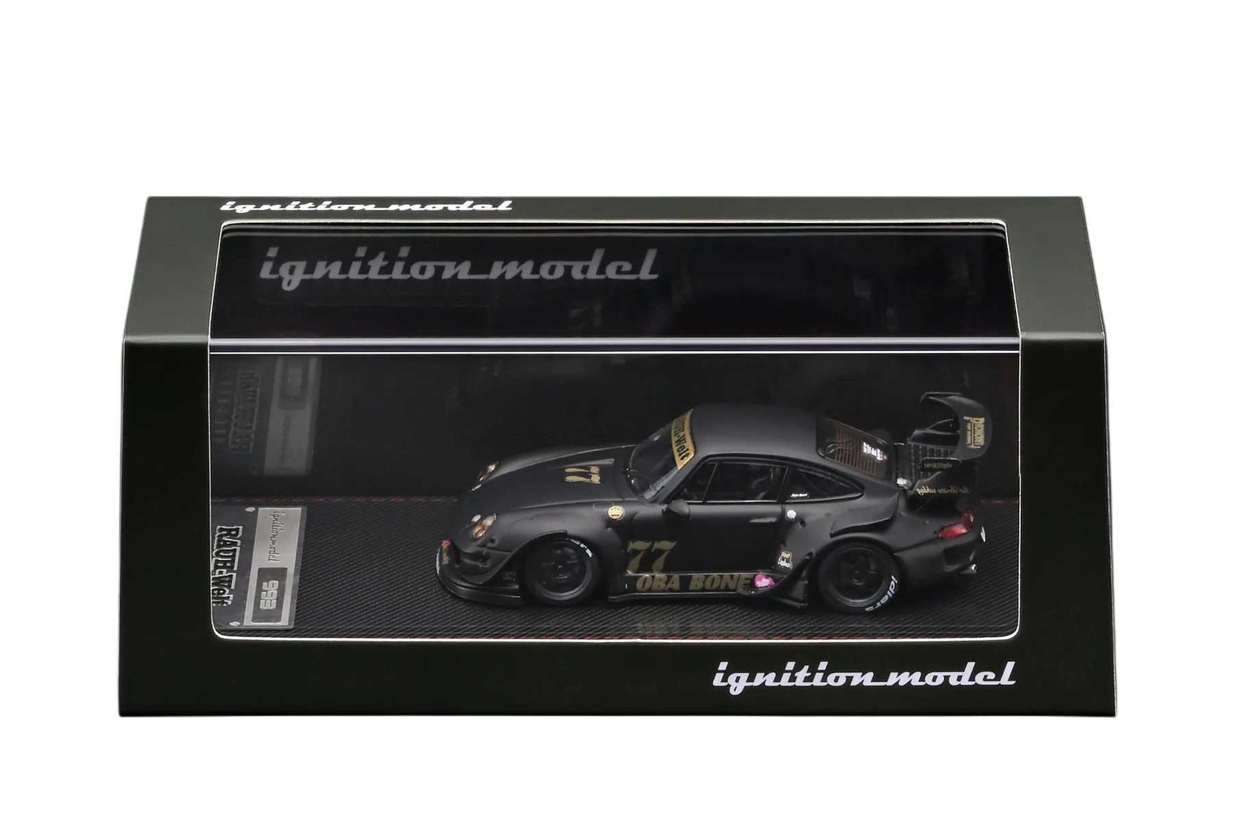 Porsche RWB 993 matte black 1:64 Ignition Model