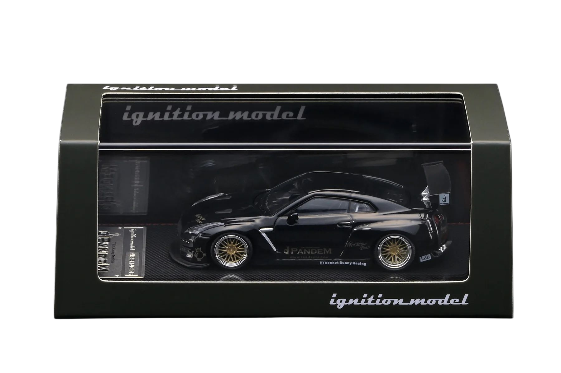 Nissan Pandem R35 GT-R black metallic 1:64 Ignition Model