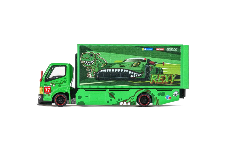 Custom Box Truck *Rexy* green 1:64 Mega Gear