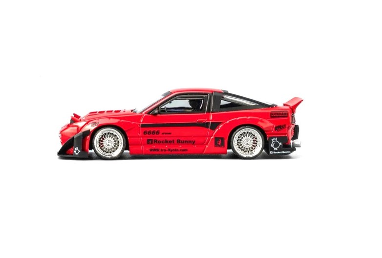 Nissan 180SX *Rocket Bunny* metallic red 1:64 Microturbo