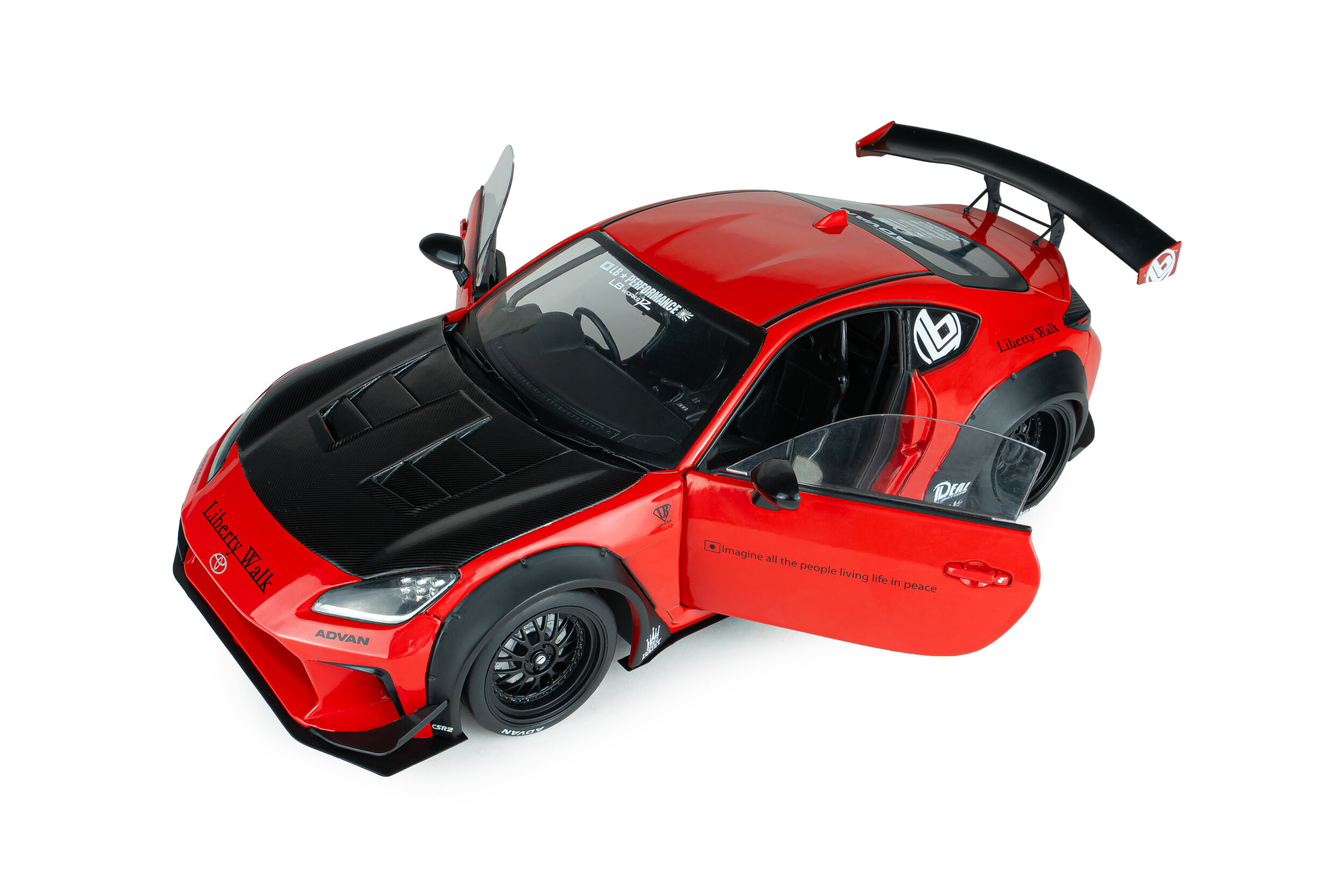 Toyota GR86 Liberty Walk Body Kit 2024 red 1:18 Solido
