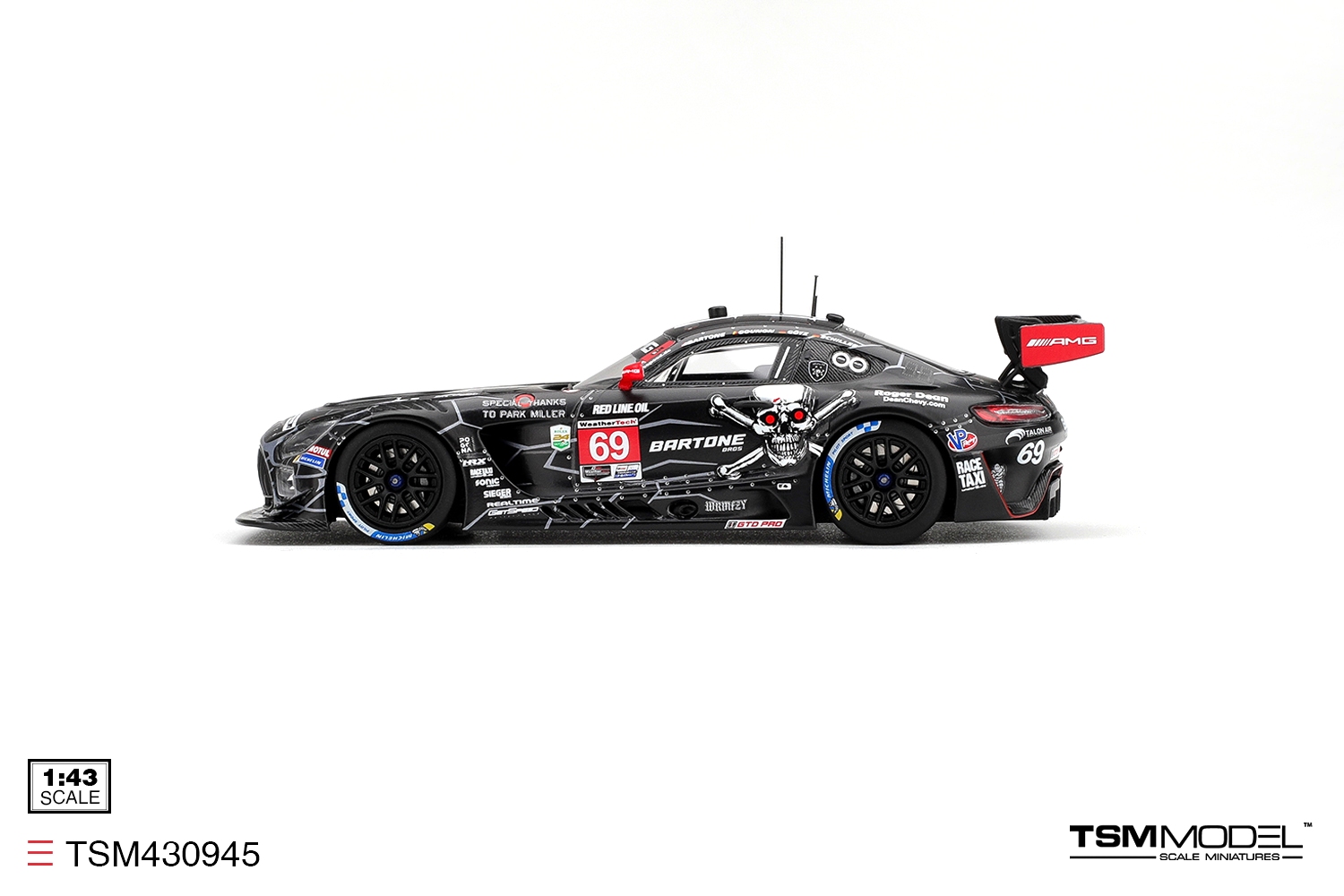 Mercedes-Benz AMG GT3 #69 Bartone/ Gounon/ Götz/ Schiller Getspeed 24H Daytona 2026 1:43 TSM Model