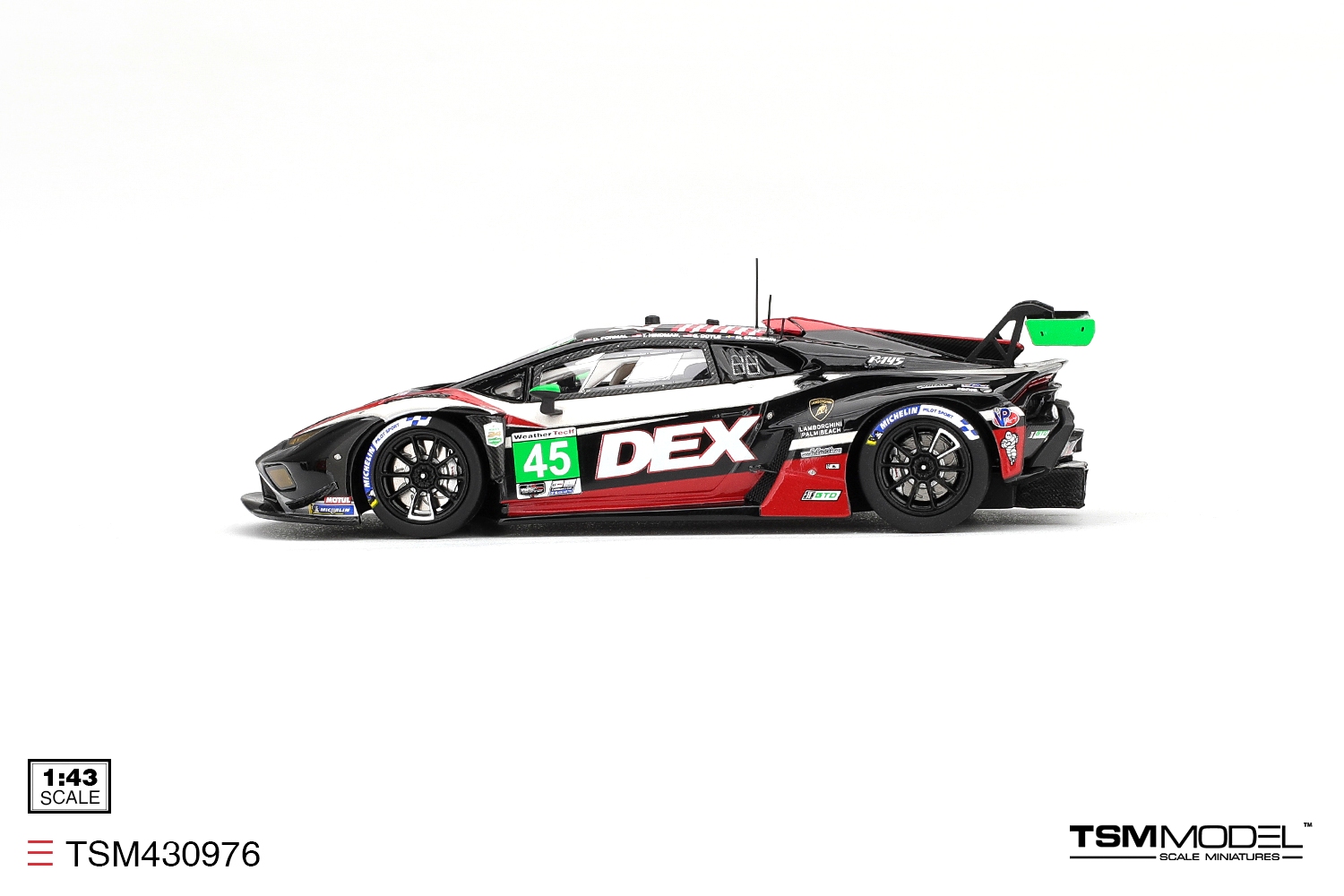Lamborghini Huracan GT3 EVO2 #45 Formal/ Hindman/ Doyle/ Ericsson Dex Wayne Taylor Racing 24H Daytona 2026 1:43 TSM Model