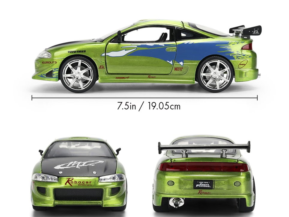 Mitsubishi Eclipse *Fast & Furious* 1995 green 1:24 Jada Toys