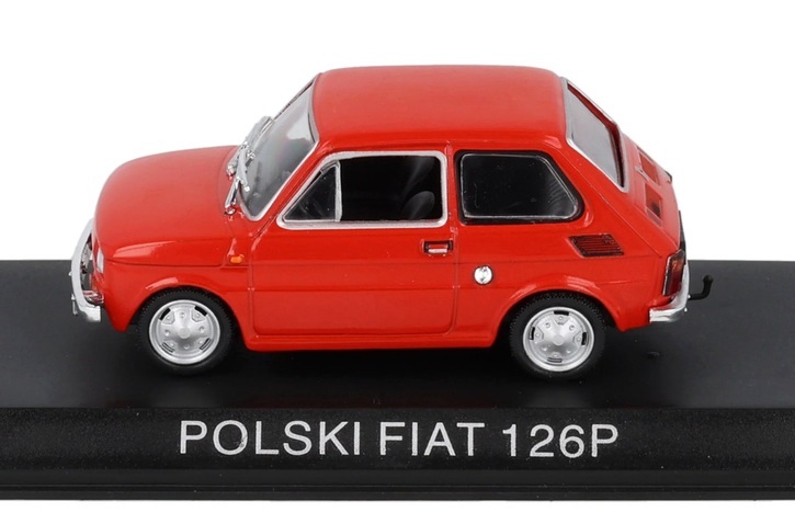 Polski Fiat 126P 1973 red 1:43 Altaya