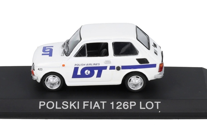 Polski Fiat 126P 1973 LOT Polish Airlines 1:43 Altaya