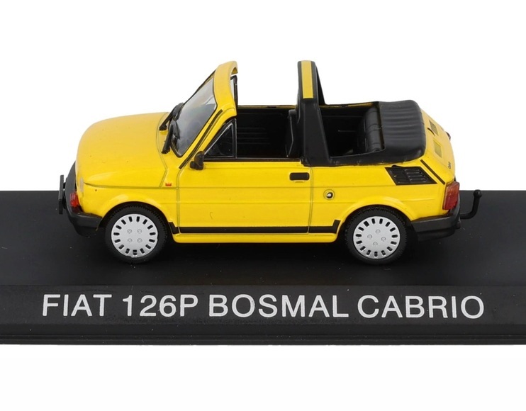 Polski Fiat 126P Bosmal Cabriolet 1987 yellow 1:43 Altaya