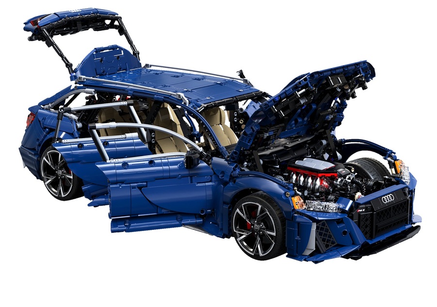 Audi A6 RS6 Avant C8 SW 2021 blue 1:8 CaDA