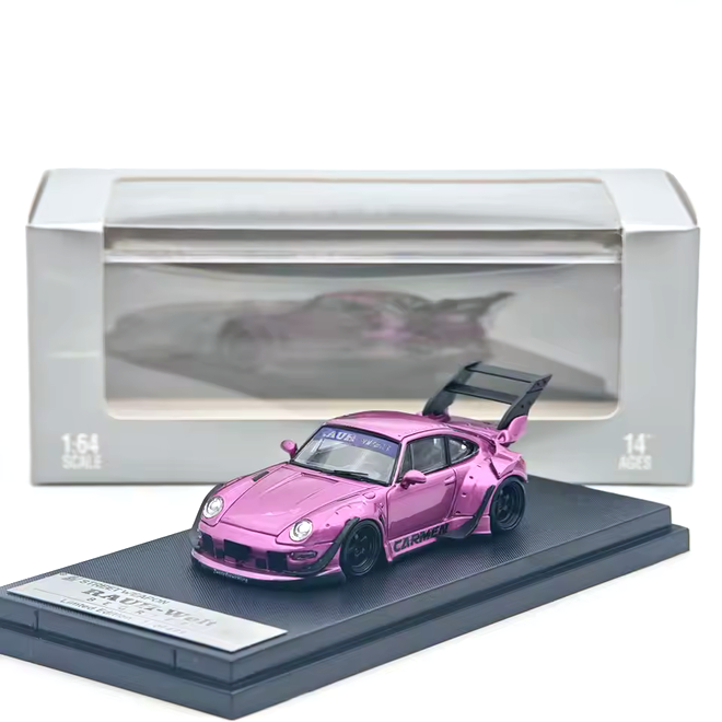 Porsche RWB 993 High Tail carmen purple metallic 1:64 Street Weapon