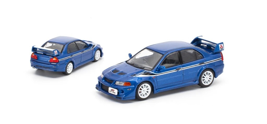 Mitsubishi Lancer Evolution VI Tommi Mäkinen Edition blue 1:64 WORKS