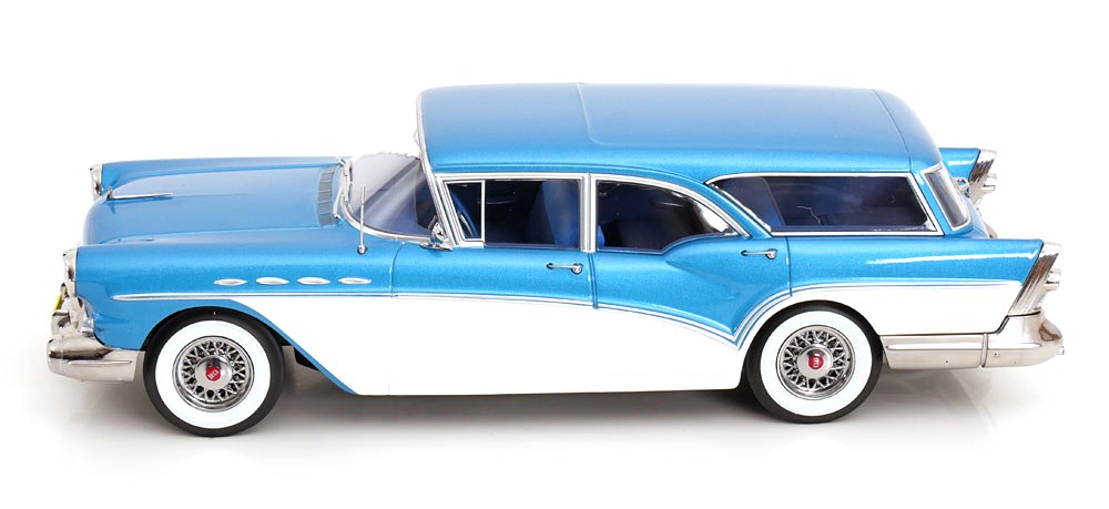 Buick Special Estate Wagon 1957 blue metallic/white 1:18 KK Scale