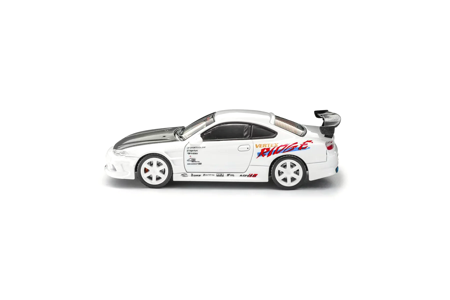 Nissan Vertex S15 With GT Wing white 1:64 ModelModel