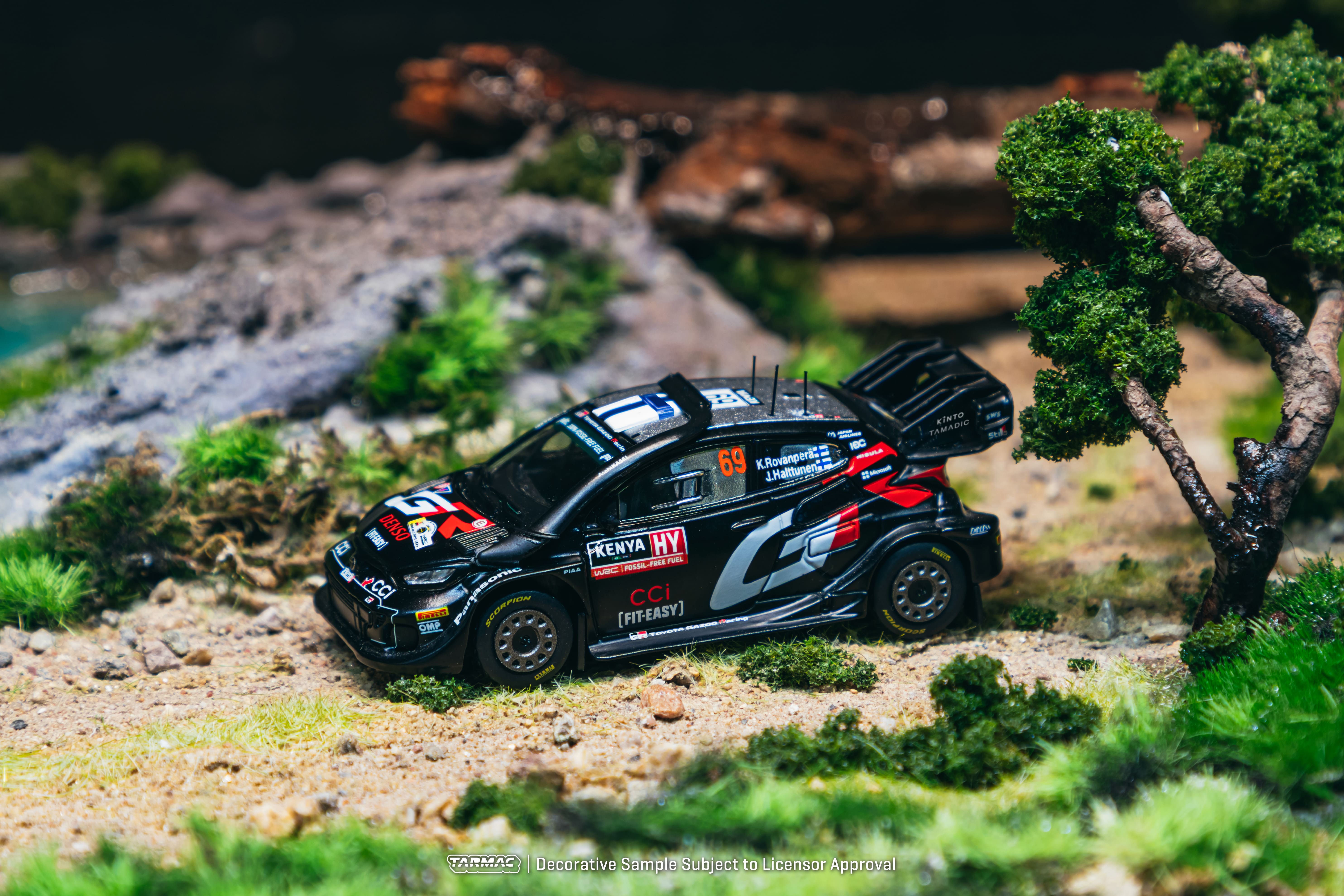 Toyota Yaris GR Rally1 Hybrid Toyota Gazoo Racing WRT #69 K.Rovanperä/J.Halttunen Winner Safari Rally Kenya 2024 1:64 Tarmac