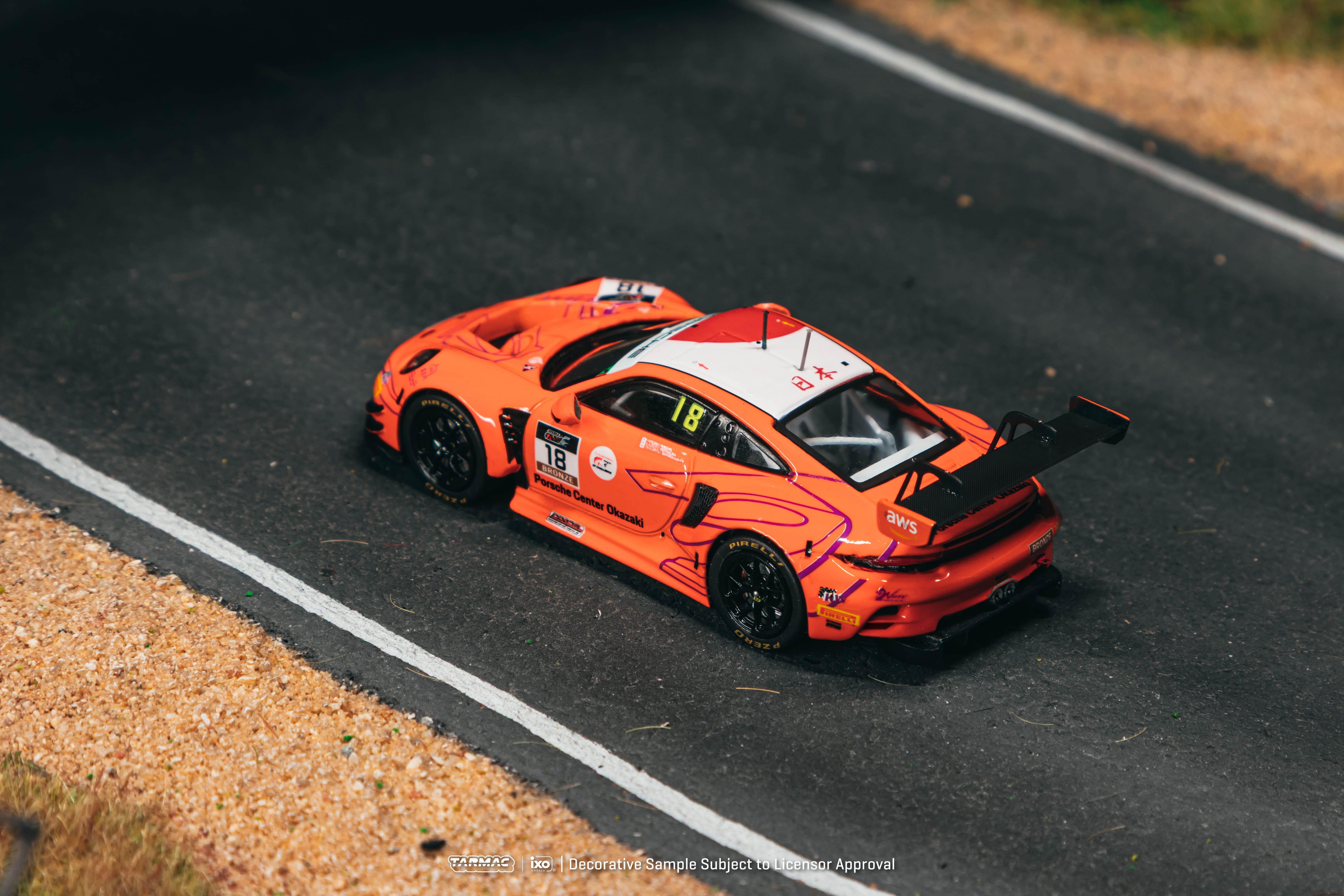 Porsche 911 (992) GT3 Porsche Center Okazaki/Nine Racing #18 K.Kotaka/H.Nagai/T.Shinohara Suzuka 1000KM 2025 1:64 Tarmac