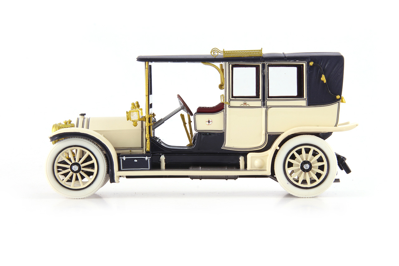 Mercedes 38/70PS Kettenwagen Landaulet Closed 1911 cream/black 1:43 AutoCult