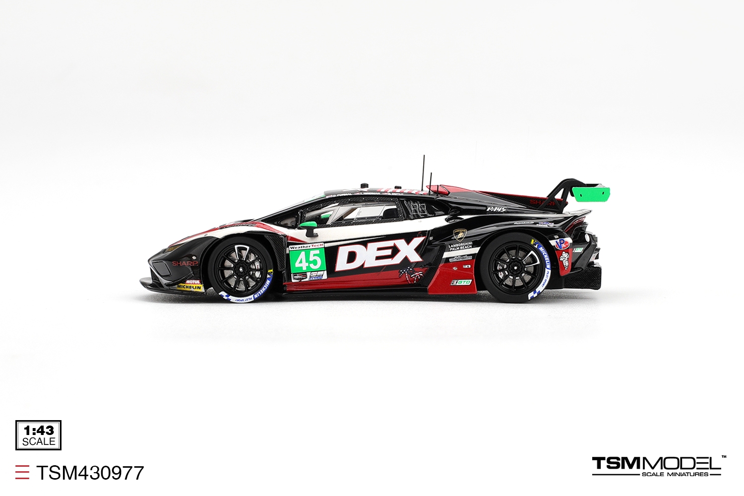 Lamborghini Huracan GT3 EVO2 Dex Wayne Taylor Racing #45 Formal/ Hindman/ Doyle Winner Laguna Seca 2026 1:43 TSM Model