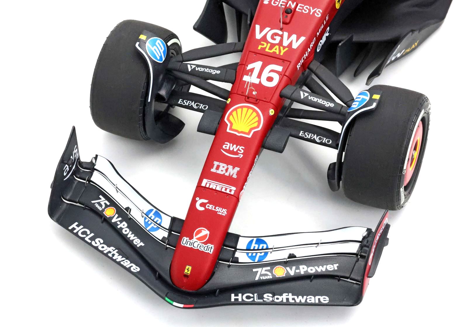 Ferrari SF-25 #16 C.Leclerc 2nd Monaco GP 2025 with Driver Figurine 1:18 B.B.R.