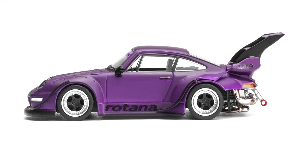 Porsche 911 993 RWB Rauh Welt Rotana Coupe 1993 purple 1:64 Motorhelix 