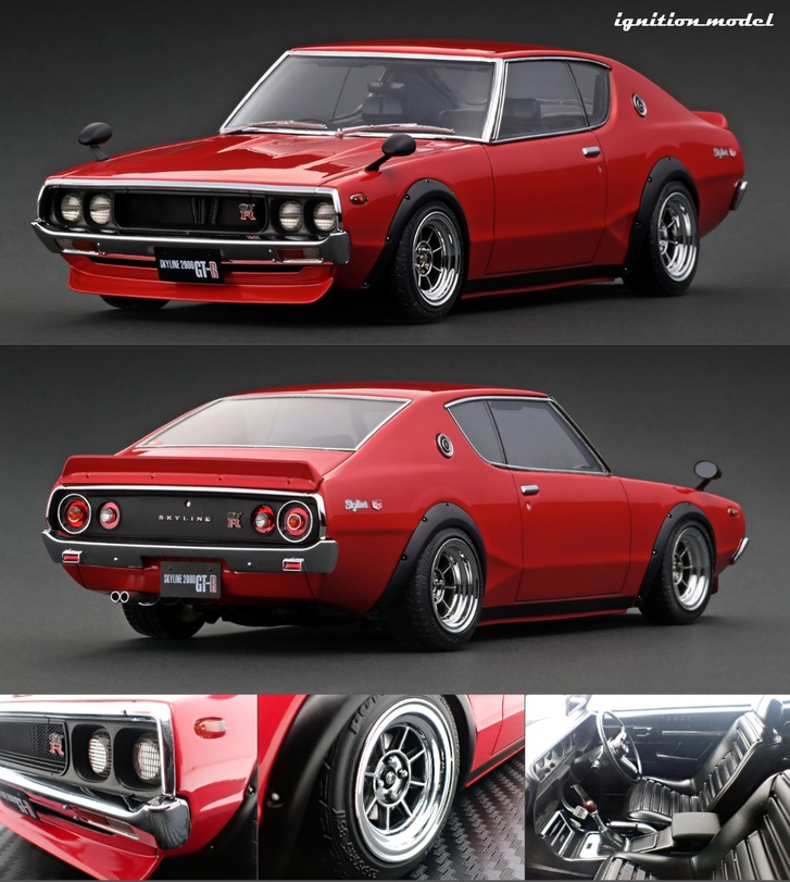 Nissan Skyline 2000 GT-R KPGC110 red 1:18 Ignition Model