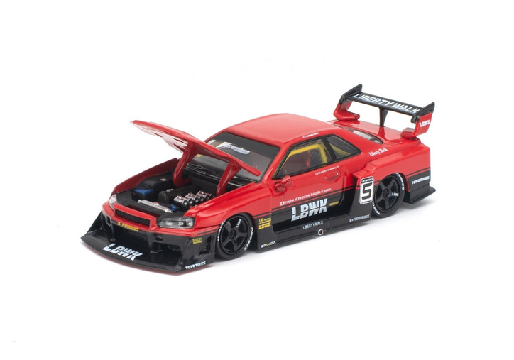 Nissan LB-ER34 Super Silhouette red 1:64 Pop Race Limited