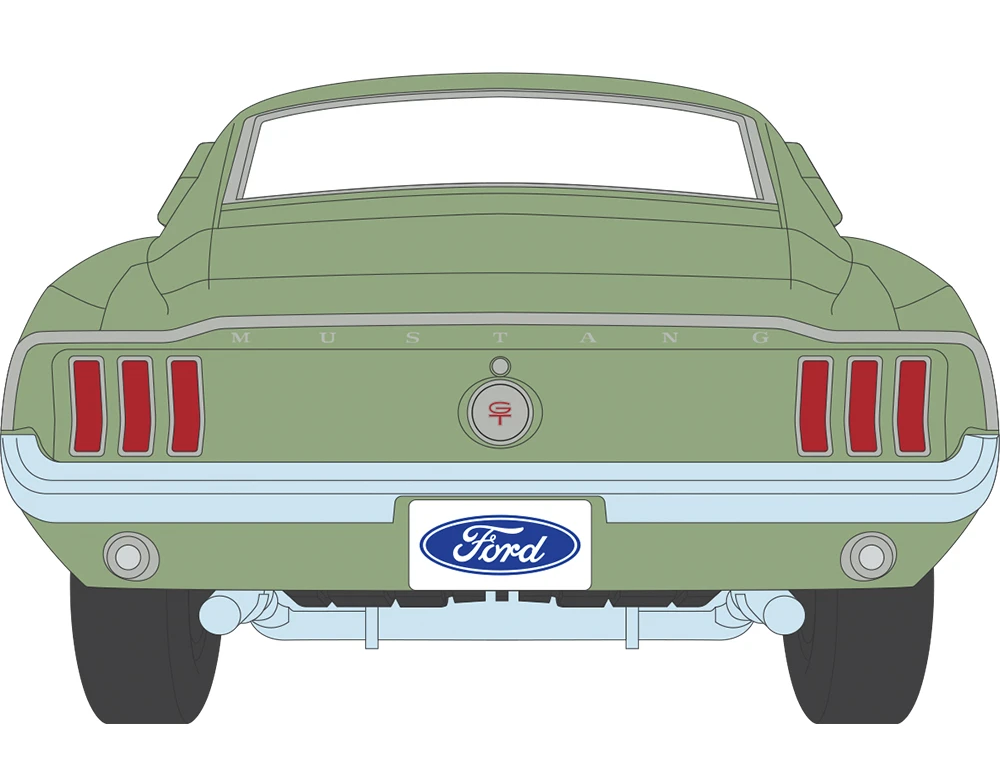 Ford Mustang GTA Fastback 1967 green 1:64 Ixo America