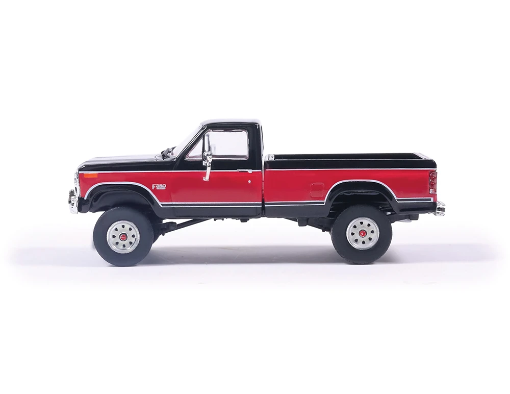 Ford F-350 XL Short Bed 1982 raven black/candyapple red 1:64 Ixo America