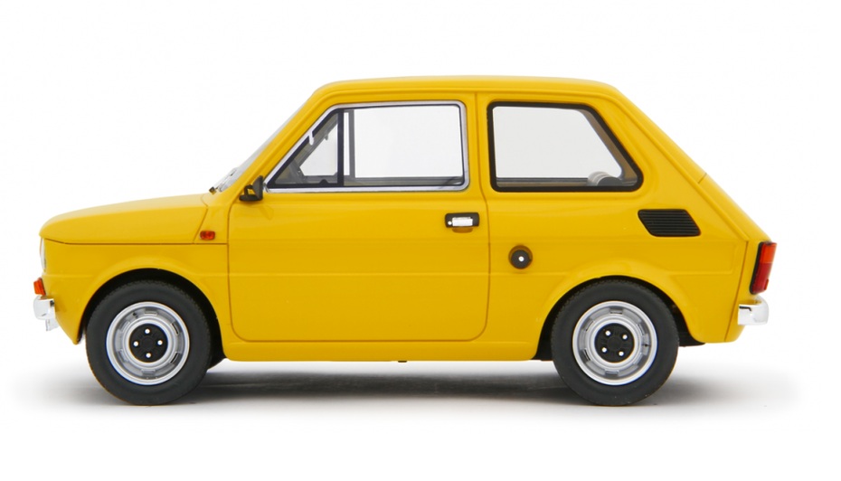 Fiat 126 Base 1976 yellow 1:18 Laudoracing Model