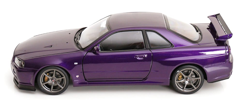 Nissan Skyline GT-R R34 V-Spec II 2001 OEM Rims purple metallic 1:12 KK Scale