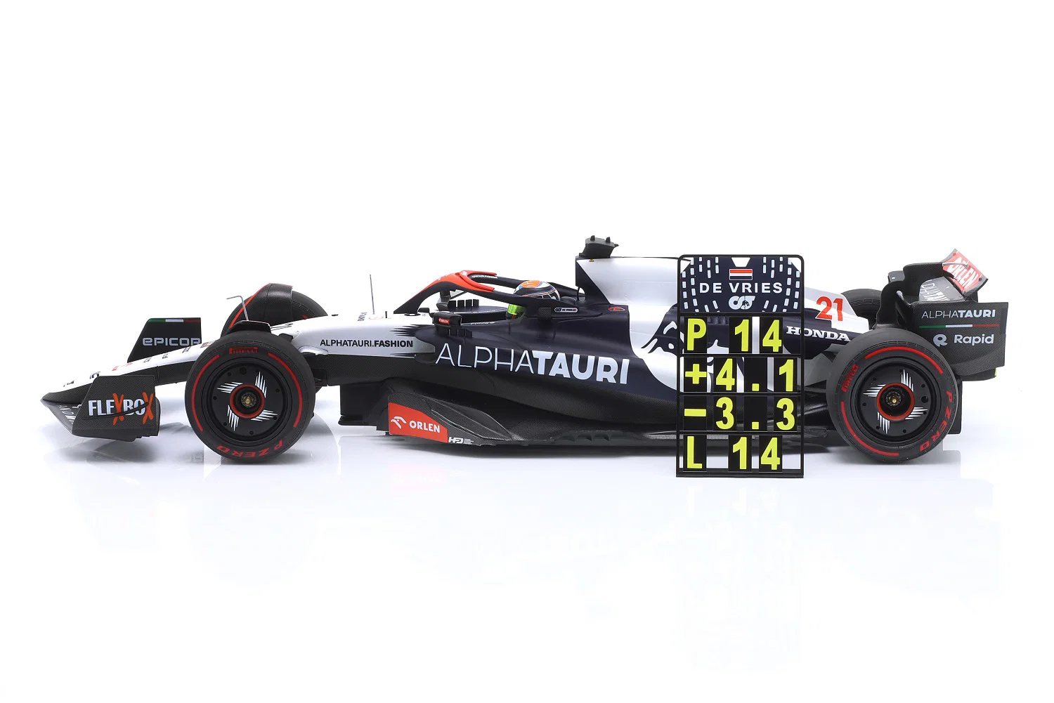 Scuderia Alphatauri AT04 Nyck de Vries 2023 1:18 Minichamps 