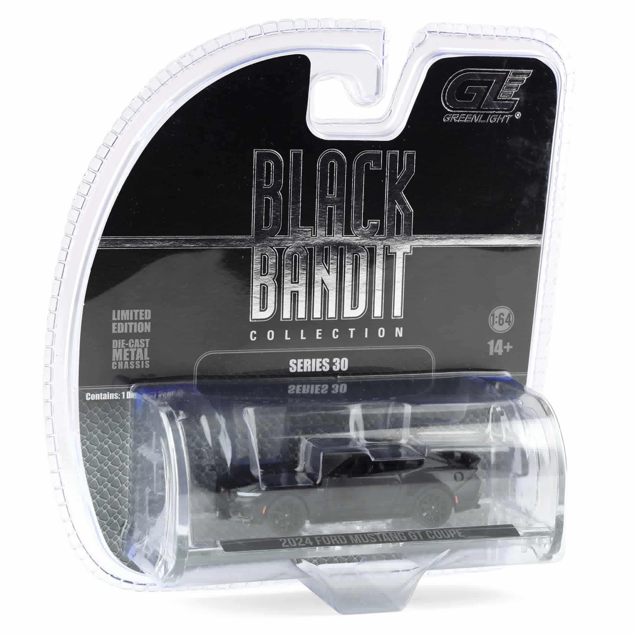 Ford Mustang Gen 7 5650 GT Coupe 2024 *Black Bandit Series 30* 1:64 Greenlight