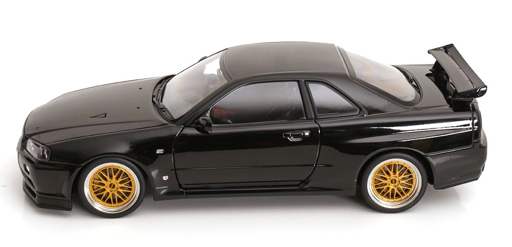Nissan Skyline GT-R R34 V-Spec II 2001 BBS Rims black 1:12 KK Scale