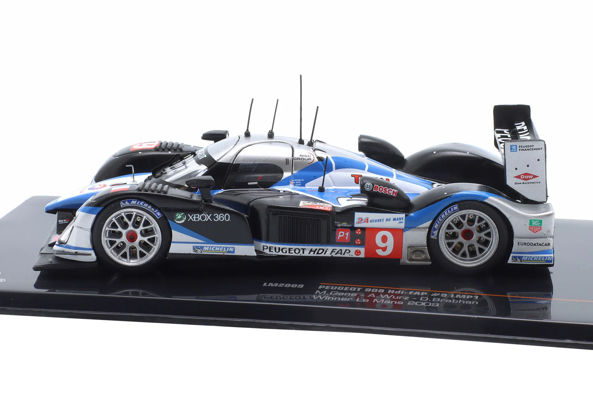 Peugeot 908 HDi FAP #9 Brabham/Gene/Wurz winner 24h LeMans 2009 1:43 Ixo Models