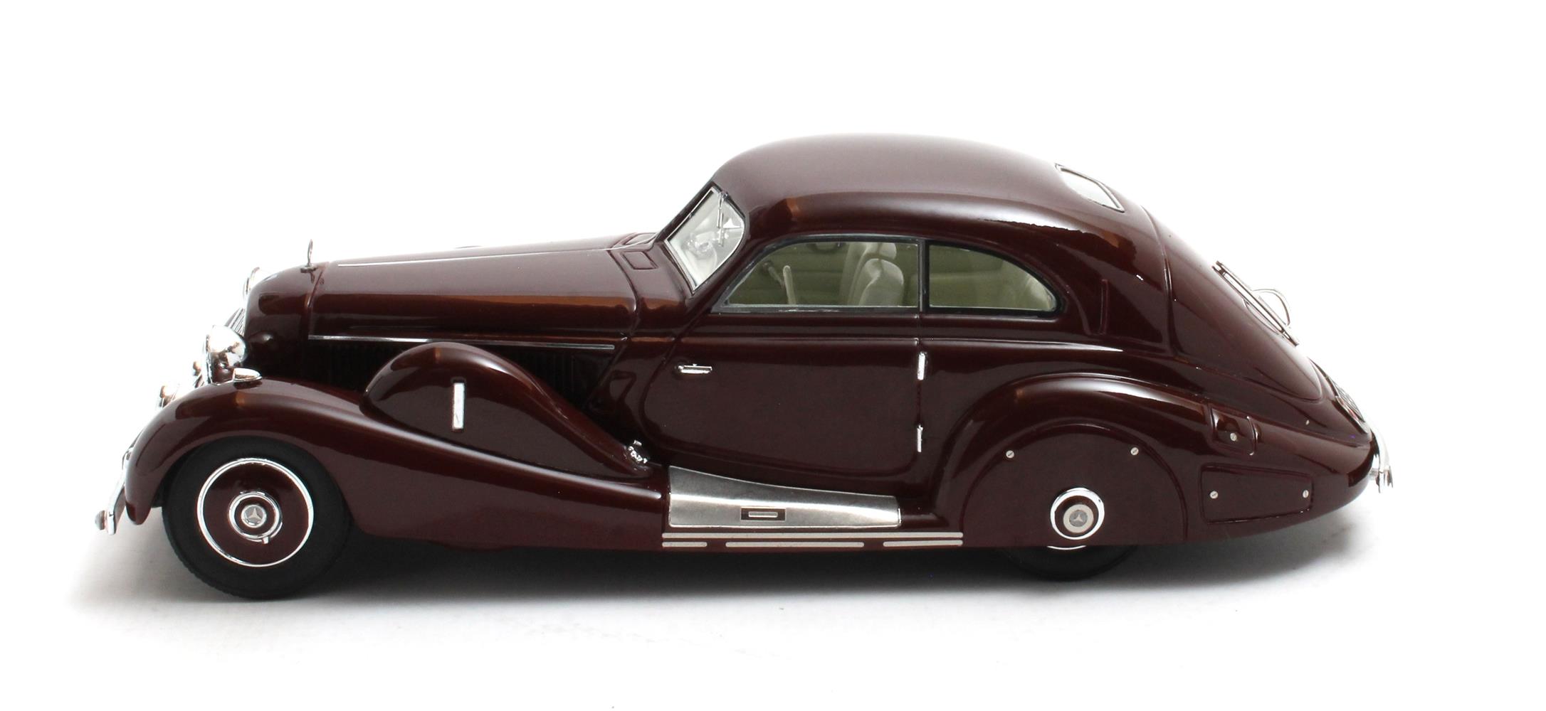Mercedes-Benz 500K Spezial Stromlinie Wagen 1935 maroon 1:43 Matrix Scale Models