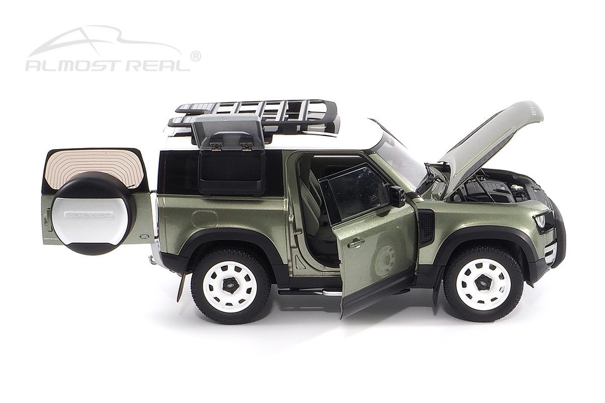 Land Rover Defender 90 with Roof Pack 2020 pangea green 1:18 Almost Real