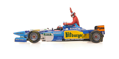 Benetton Renault B195 #1 M.Schumacher Canadian GP 1995 with Figure Alesi 1:43 Minichamps