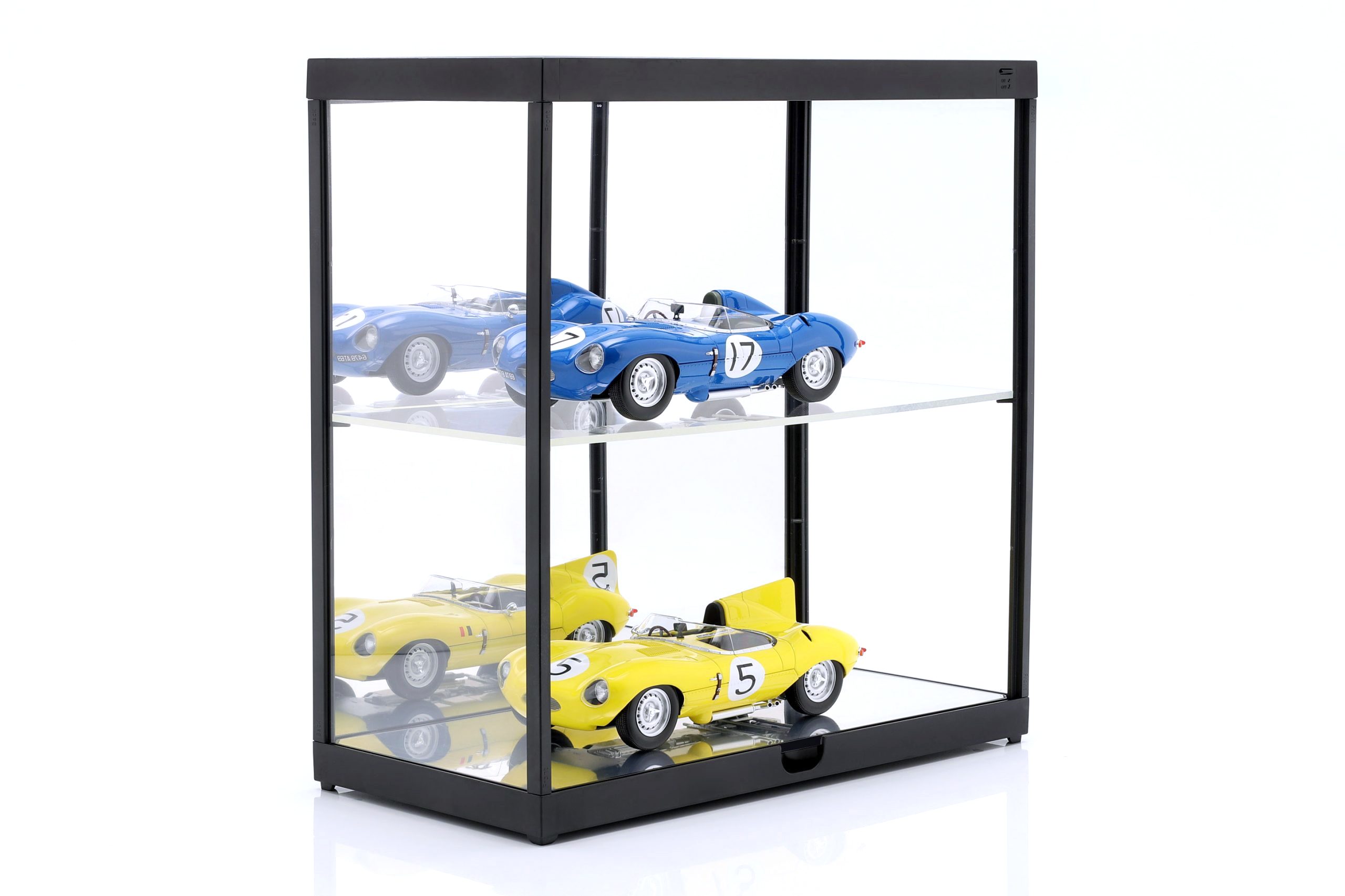 Plastová vitrína s LED osvětlením pro 2 modely 1:18 Triple9 Collection