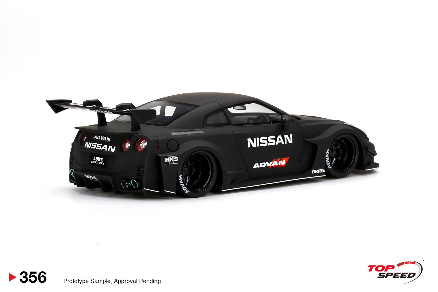LB-Silhouette Works GT Nissan 35GT-RR Ver.2 matt black 1:18 TopSpeed Models